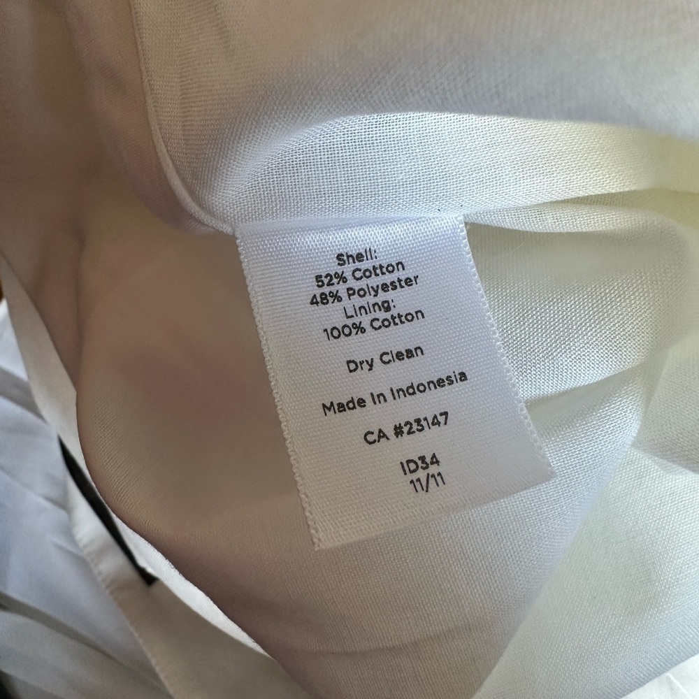 Talbots Petites White Ruffle Skirt NWT Size 2P - Picture 6 of 6